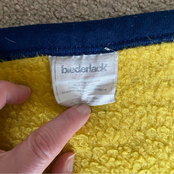 Vintage University Michigan Biederlack Stadium Fleece Blanket Throw 48”x 57” - Picture 4 of 5